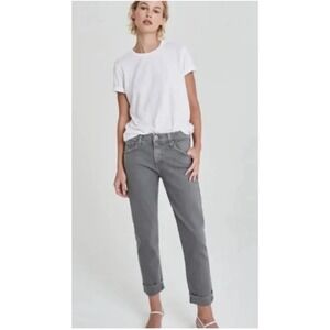 AG Adriano Goldschmied Jeans Womens 27R Gray Slouchy Slim Ex Boyfriend Denim